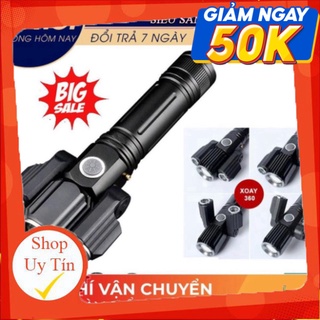 Đèn Pin Cầm Tay 3 Pha Siêu Sáng Xoay 360 Độ Tiện Ích