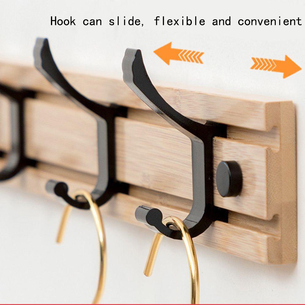 Móc Treo Quần Áo Thân Thiện Với Môi Trường Chống Dị Ứng Tự Nhiên Sáng Tạo Có Thể Di Chuyển Không Cần Khoan