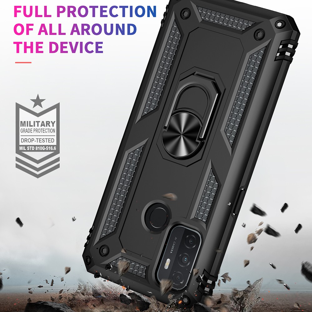 Ốp lưng Oppo A53 🔥𝐅𝐑𝐄𝐄𝐒𝐇𝐈𝐏🔥 Ốp chống sốc 2 lớp kèm nhẫn iring làm giá đỡ cho Oppo A53