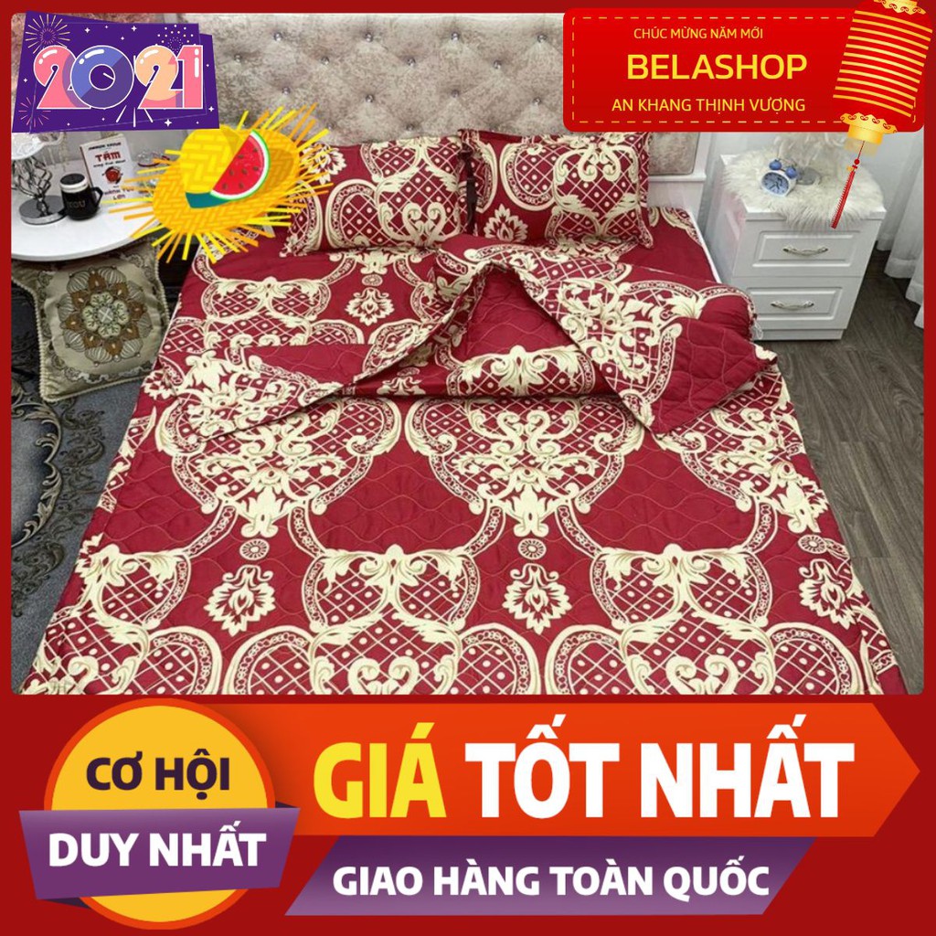 [Ga gối]Bộ ga gối 3 món 10cm,15cm,20cm,đủ kích thước,mẫu hoàng gia đỏ