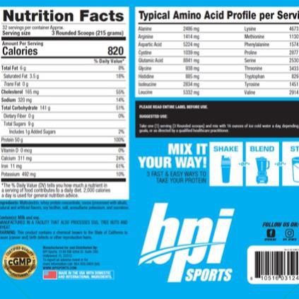 BPI BULK MUSCLE XL - SỮA TĂNG CÂN, TĂNG CƠ GIÀU PROTEIN (15 LBS) | BigBuy360 - bigbuy360.vn