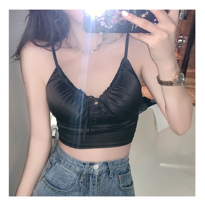 Áo Croptop đẹp FREE SHIP dây rút buộc trẻ trung