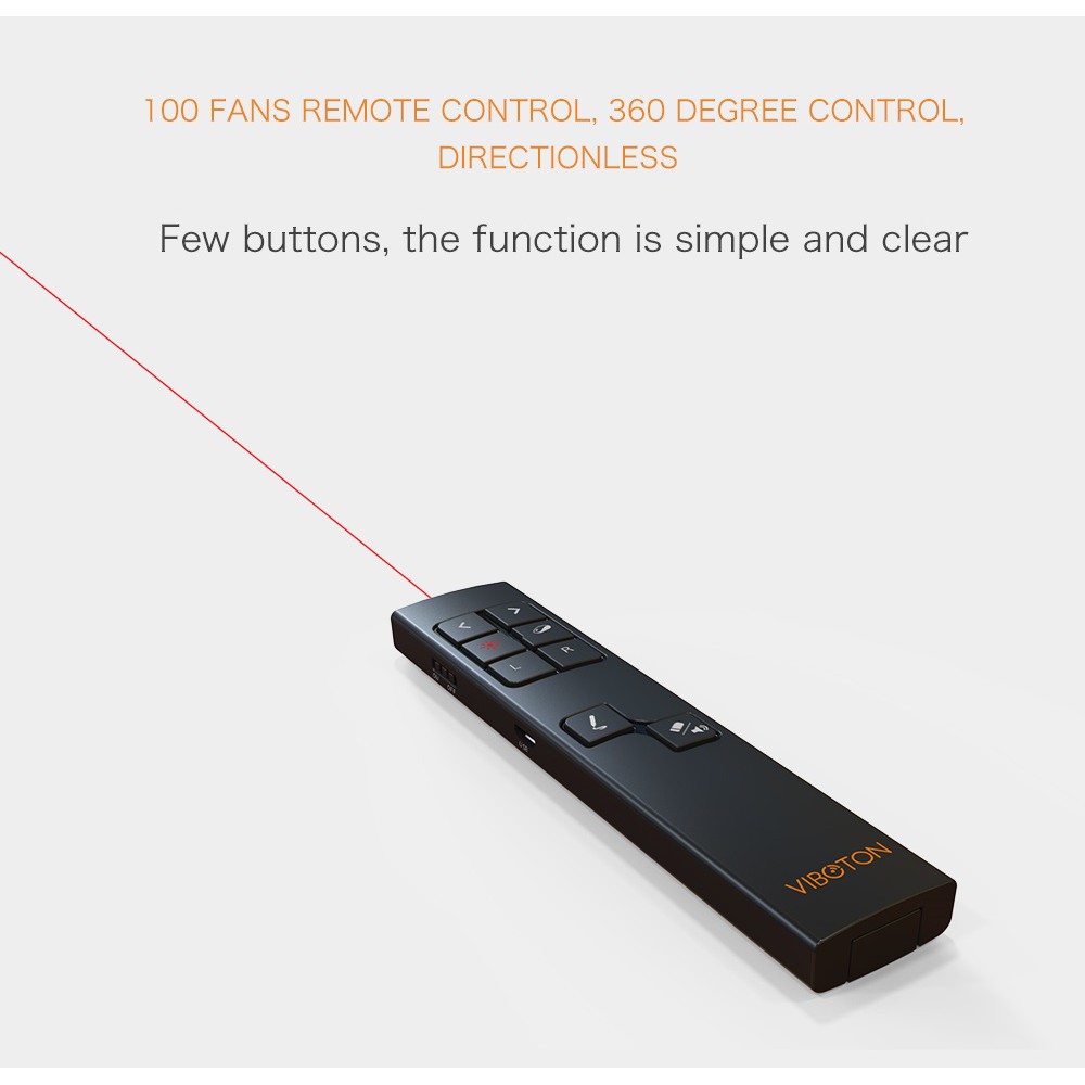 BÚT TRÌNH CHIẾU LAZER KIÊM CHUỘT KHÔNG DÂY KÈM NÚT TĂNG GIẢM ÂM LƯỢNG VIBOTON PP930