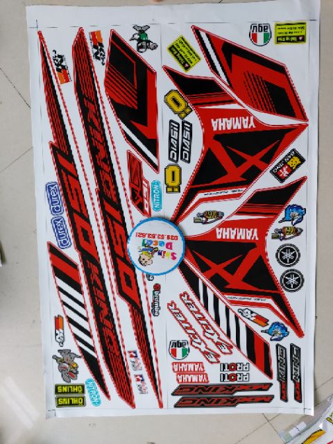 Tem exciter 150 mx king tặng logo