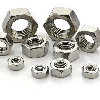 Đai ốc lục giác inox, DIN 934 size M8-M18, ecu inox