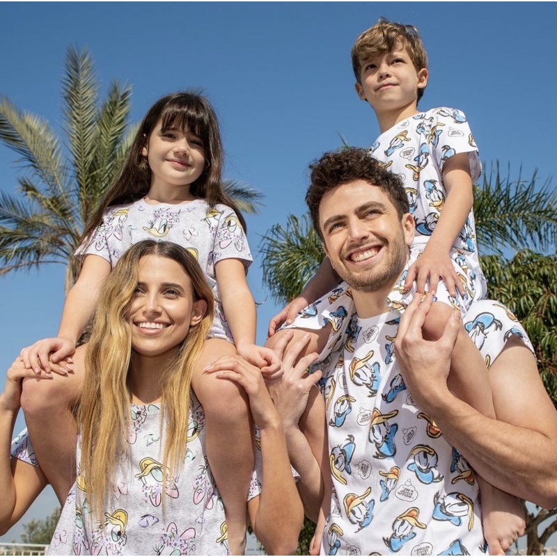 B162 - Bộ thun nhiều hình hoạt hình DT cộc cho mẹ và bé