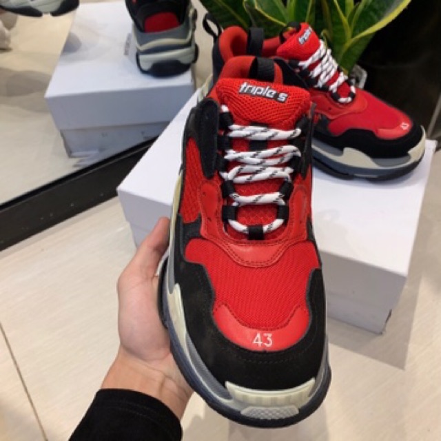 | Ảnh Thật | Giày Balen Trip Đen Đỏ Nam | BigBuy360 - bigbuy360.vn