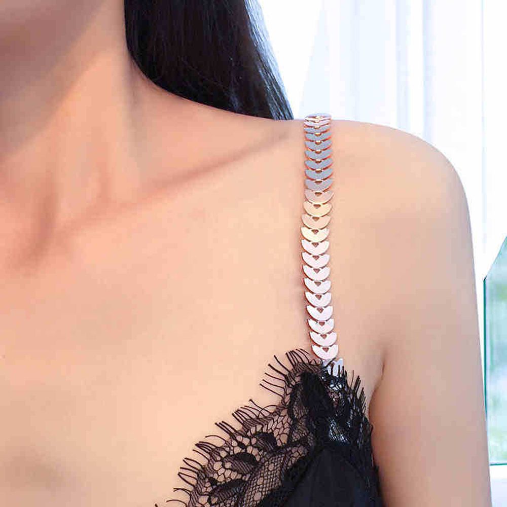 Dây Đeo Áo Ngực Chống Trượt Bằng Kim Loại Thời Trang Mùa Hè Dành Cho Nữ