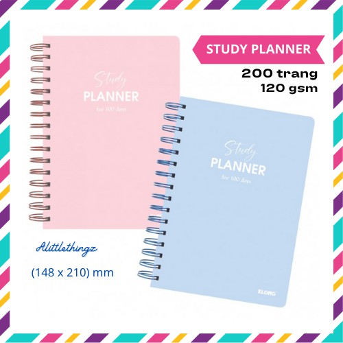 Sổ tay Study Planner A5 KLONG quản lý học tập - ALT060