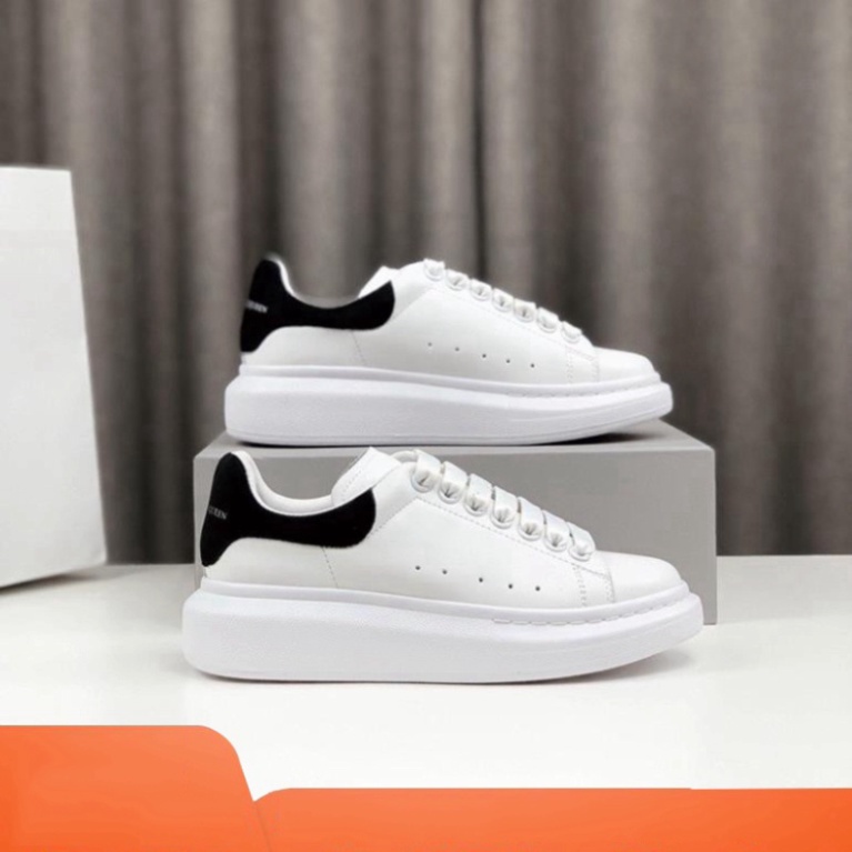 Giày Mc Queen MCQ Nam Nữ Trắng Cổ Thấp Gót Nỉ Đen Đế Khâu Bản Trung Full Box Bill | BigBuy360 - bigbuy360.vn