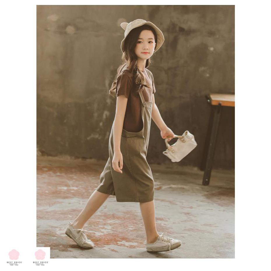 Bộ đồ yếm cho bé gái ☑️  (3 - 12 tuổi)  ☑️ quần áo be gái 10 tuổi