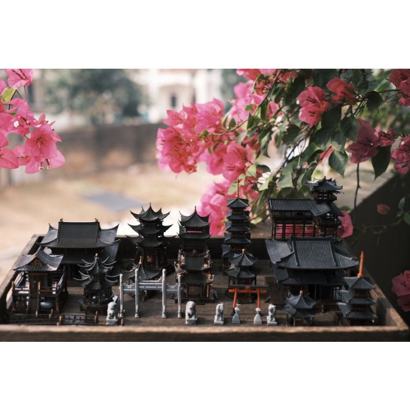 Bộ Mô hình tiểu cảnh NHẬT, TRUNG - bán cạn - bể cá - hòn non bộ - terrarium - tinh xảo - chất lượng