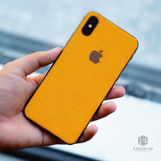 [Hot] Dán Da IPhone Vân Epi Vàng Cam| Chất Liệu Keo 3M Cắt Tạo Khuôn Sẵn Dễ Dàng Sử Dụng