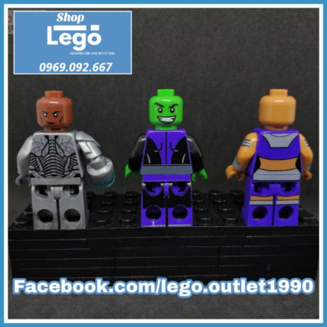 Xếp hình Young Justice League Teen Titans Robin - Cyborg - Beast Boy
- Starfire
- Raven Lego Minifigures Kopf KF6049