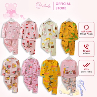 Bộ thu đông cotton họa tiết bé trai, bé gái. Bộ dài tay thu đông cho bé chất cao cấp