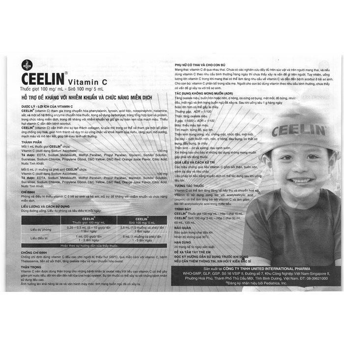 CEELIN SIRO - BỔ SUNG VITAMIN C CHO TRẺ