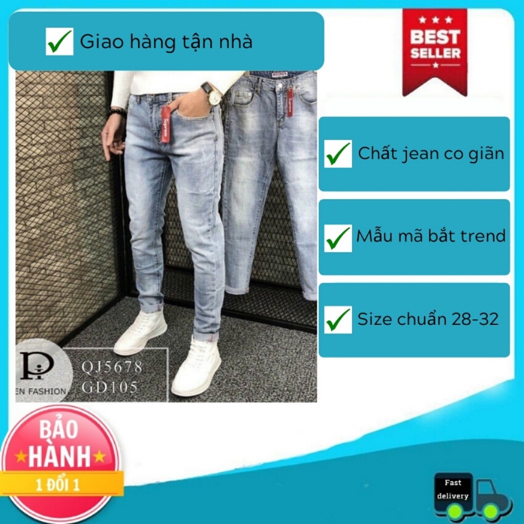 Quần Jean Nam Chất Bò VNXK AD5678TG Phong Cách Soái Ca Mẫu Mới 2020 (44-70KG)