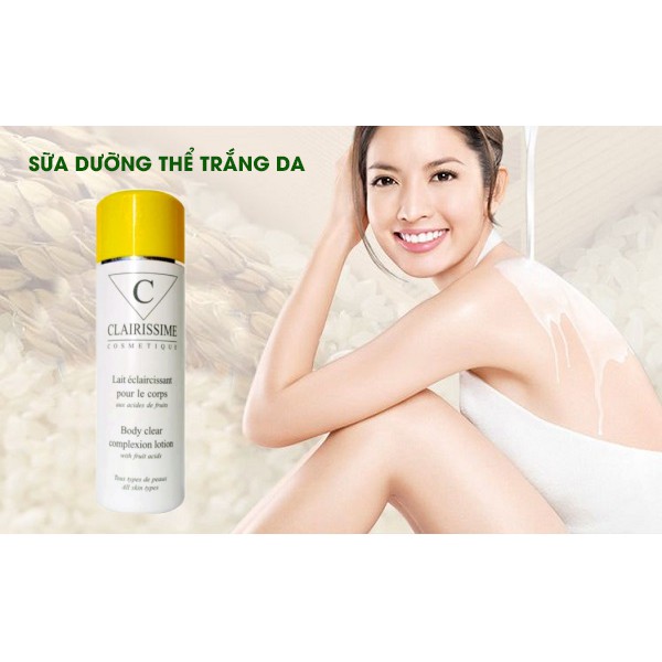 LOTION DƯỠNG ẨM TRẮNG DA TOÀN THÂN CLAIRISSIME BODY CLEAR COMPLEXION LOTION WITH FRUIT ACIDS 500ML CHÍNH HÃNG - 3572