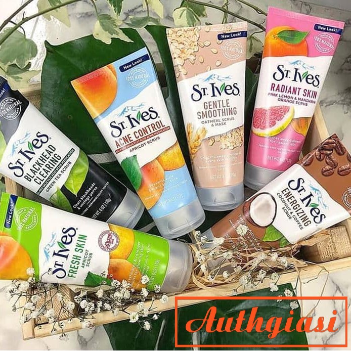 Tẩy da chết ST. Ives Mỹ Trà Xanh, Đào Mơ, Lúa Mạch, Cam Chanh và Dừa Cà Phê 170g | Thế Giới Skin Care