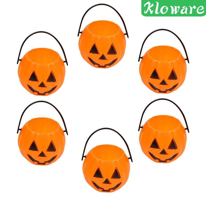 Set 6 Giá Đỡ Kẹo Hình Quả Bí Ngô Trang Trí Halloween