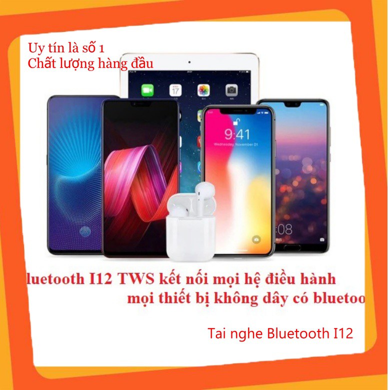 Tai Nghe Bluetooth Không Dây Nhét Tai I12 Kiêm Pin Sạc Dự Phòng bobstore01 | BigBuy360 - bigbuy360.vn