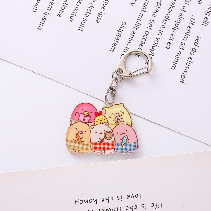 Móc khóa RUIXIANG làm từ nhựa acrylic họa tiết nhân vật hoạt hình anime dễ thương