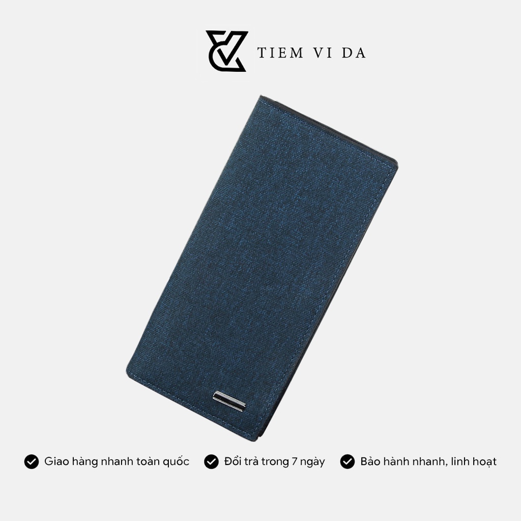 Ví dài nam cầm tay nhiều ngăn cao cấp bóp nam thời trang chất liệu canvas siêu bền đẹp v1126