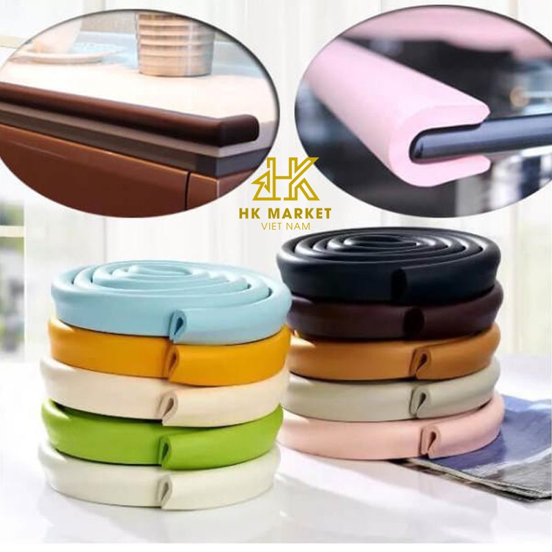 Cuộn Xốp Bọc Cạnh Bàn 2M - Dây Cao Su Che Bịt Cạnh Bàn, Ghế An Toàn Cho Bé