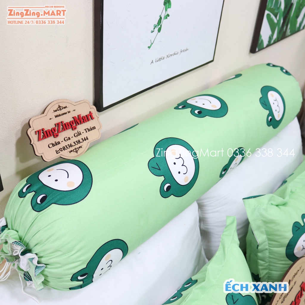 Vỏ gối ôm Mẫu đa dạng Cotton Poly (Nhắn tin chọn mẫu)