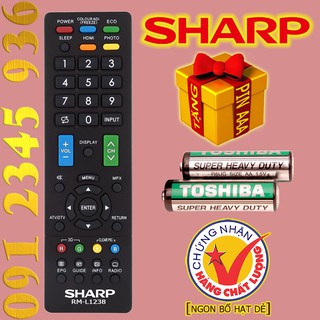 Điều khiển SHARP mã số RM-L1238 cho Tivi Smart. (Mẫu số 3)