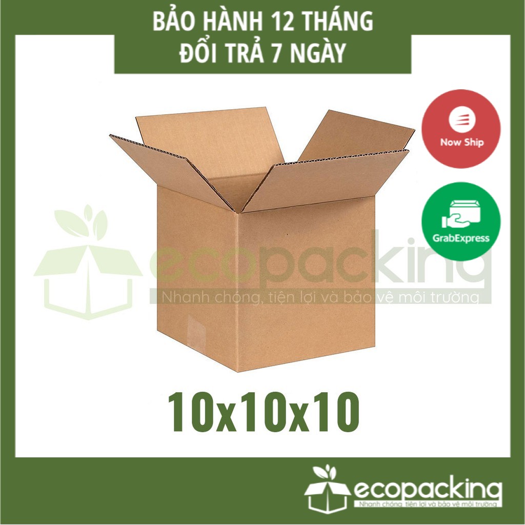 [XẢ KHO] Combo 50 thùng hộp carton 10x10x10 cm để đóng gói giao hàng