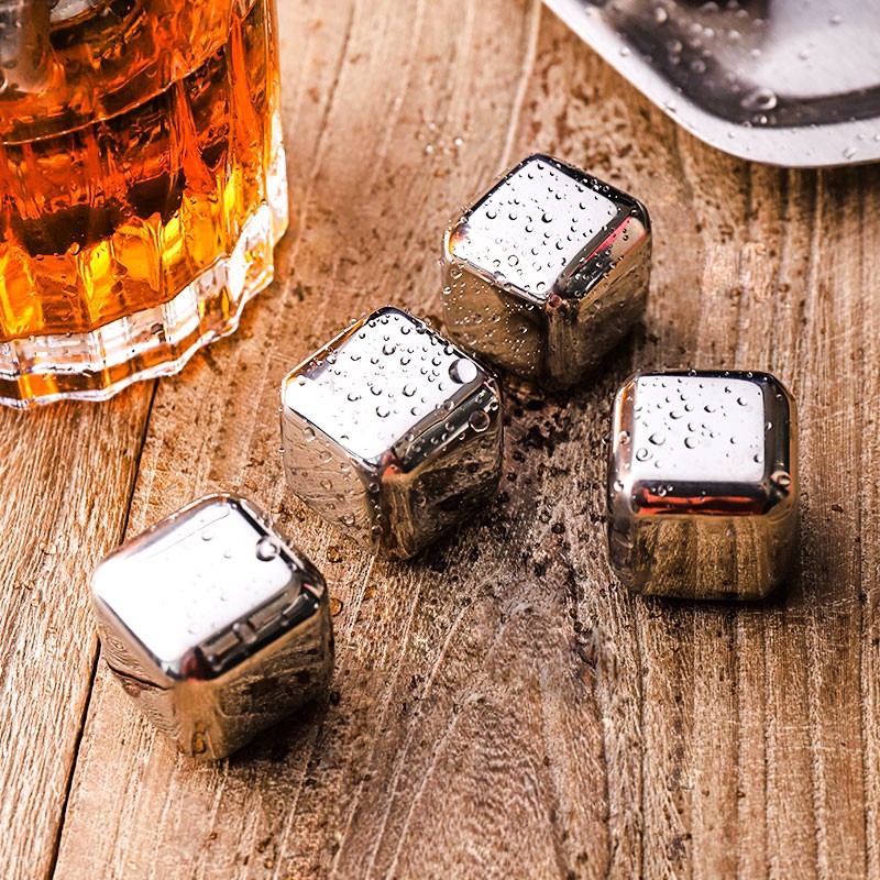 Viên đá vĩnh cửu bằng Inox 304, Đá INOX làm Lạnh không Tan giữ vị cho đồ uống