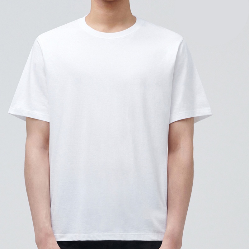 [Bán lỗ_Xin đánh giá] Áo thun cộc tay nam nữ màu trắng co dãn 4 chiều | BigBuy360 - bigbuy360.vn