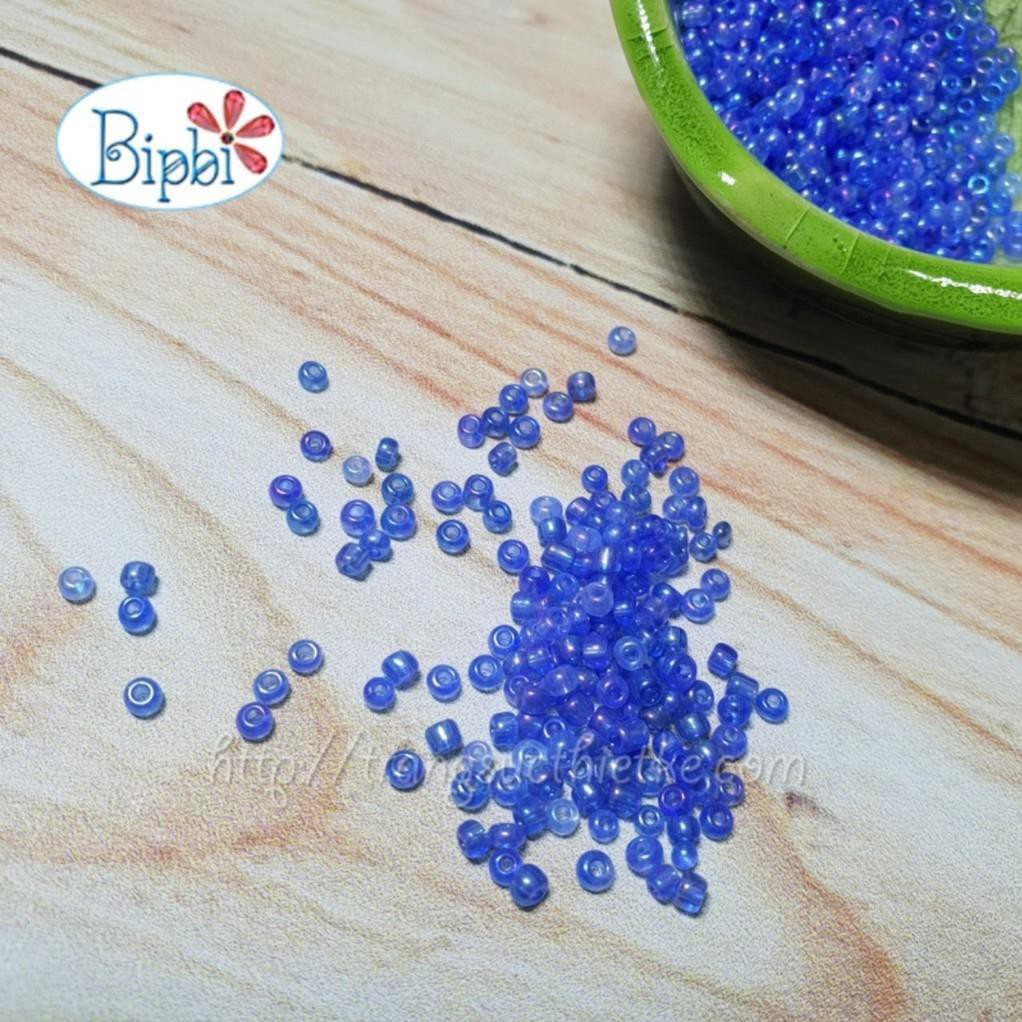 1000 viên hạt cườm màu xanh biển 2mm