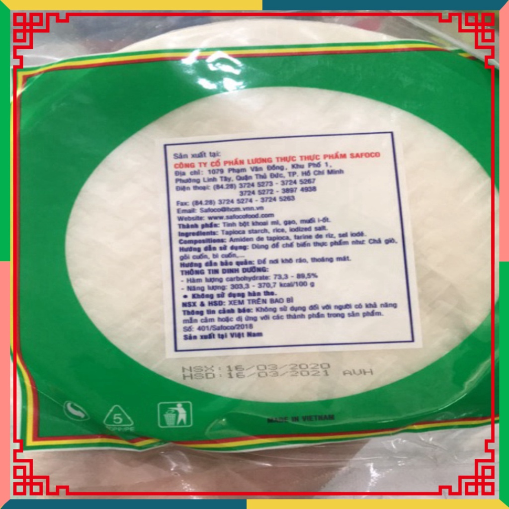 HOT LIKE Bánh tráng làm gỏi cuốn ăn liền Safoco 200g