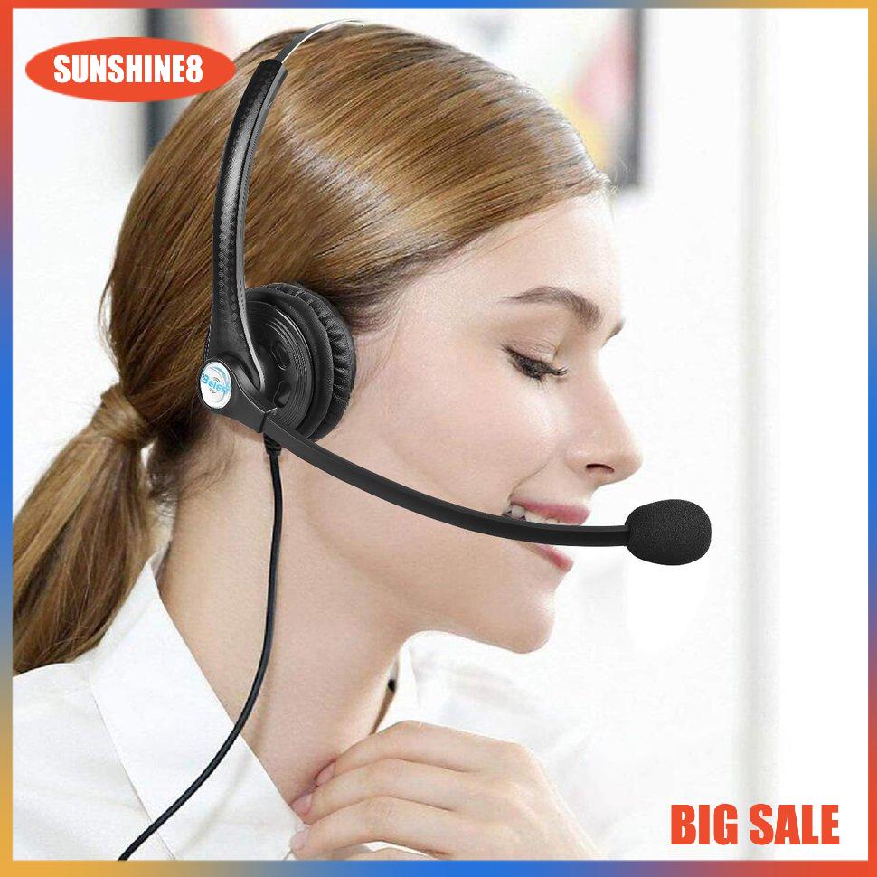 【SUN】[NEW]A16 Telephone Headset Call Centre Noise Headset Noise-Cancelling Headset Call