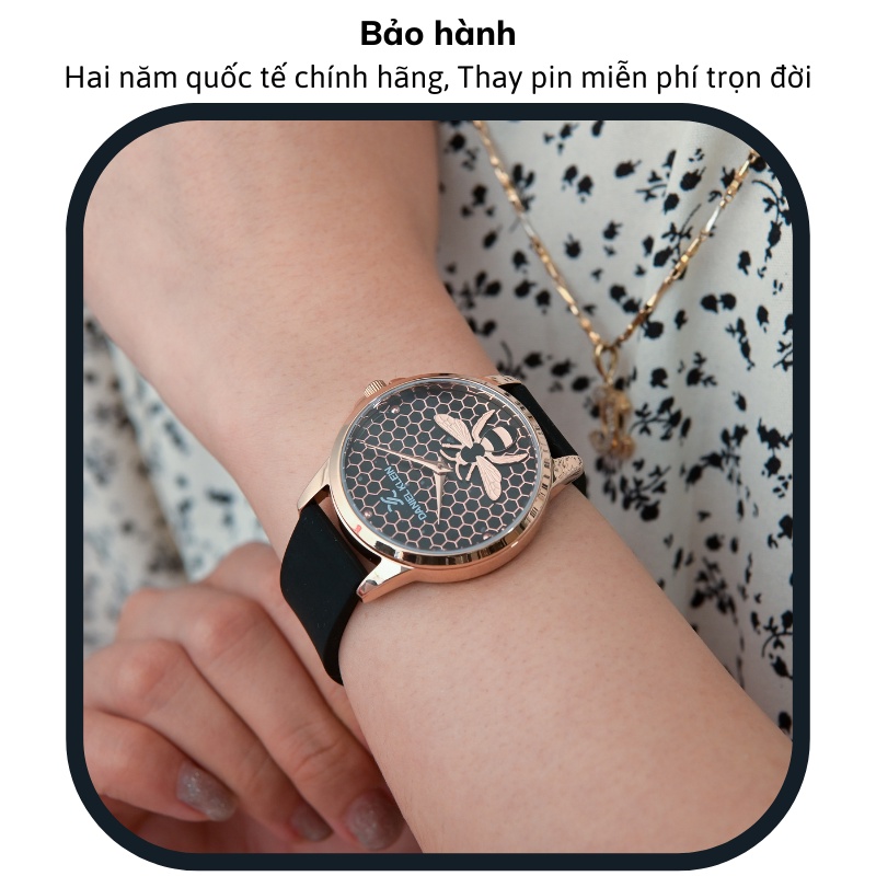 Đồng hồ nữ Daniel Klein Watch DK.1.13020 mặt nhỏ kính cứng chống xước chống nước dây Silicone đeo tay cao cấp chính hãng