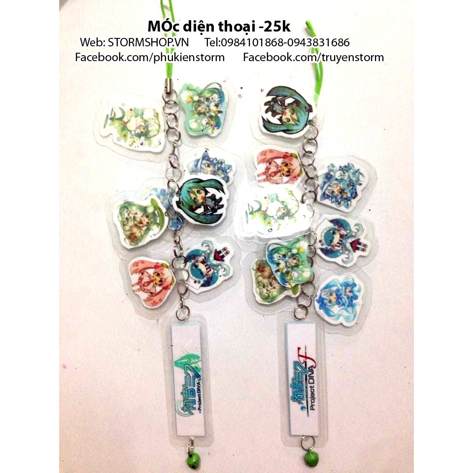 Móc khóa chùm Miku combo 2 dây -50k