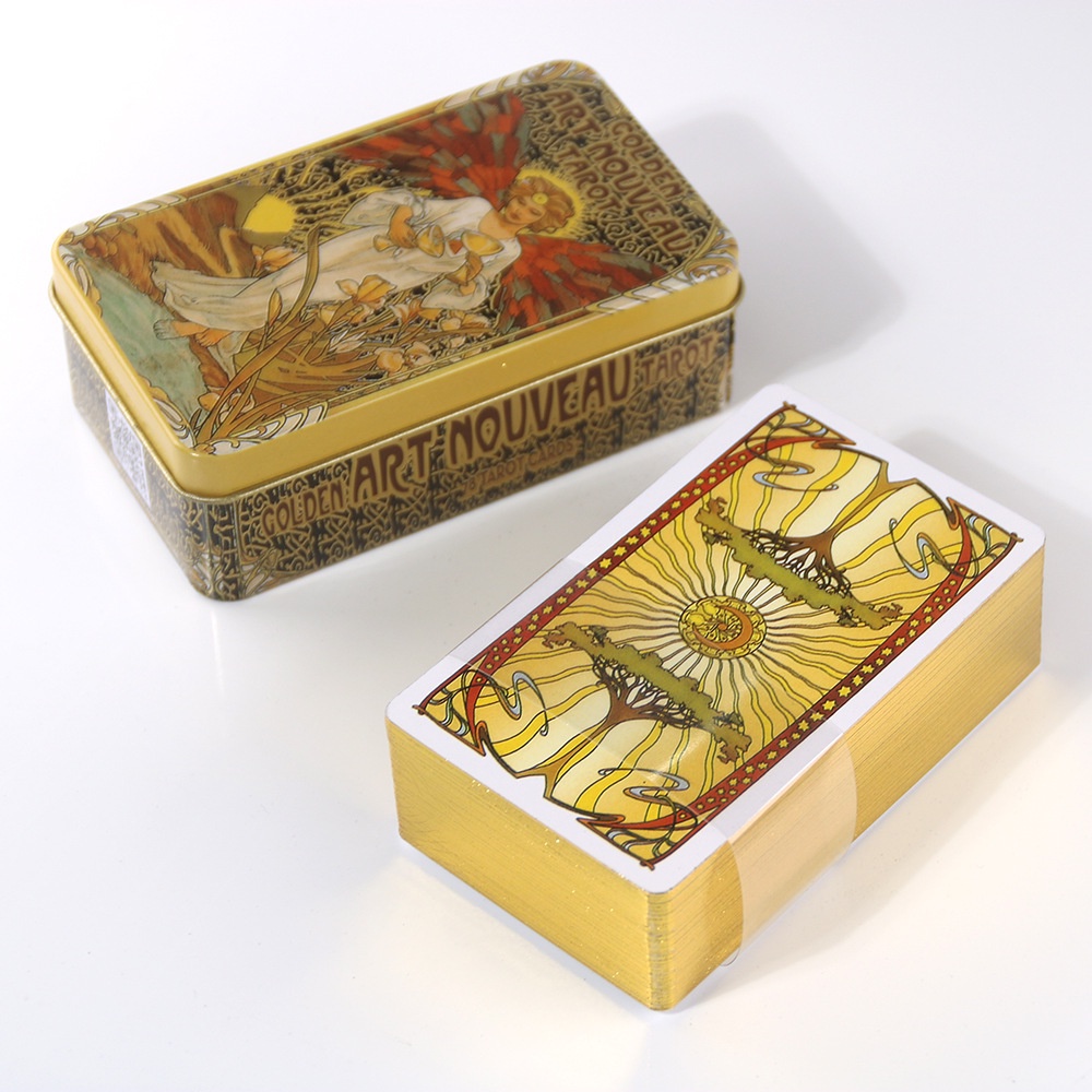 Bộ Golden Art Nouveau Tarot Hộp Sắt