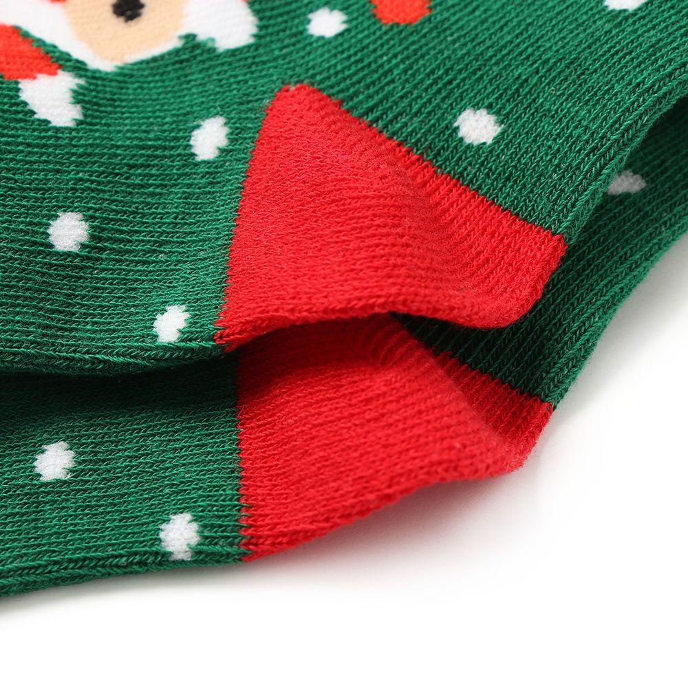 Bộ 5 Đôi Vớ Cotton Họa Tiết Người Tuyết Hoạt Hình Phong Cách Giáng Sinh