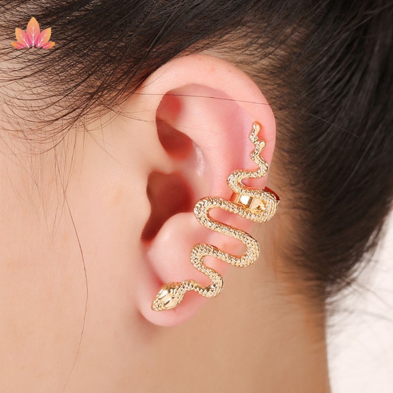 1 Khuyên Tai Hình Rắn Hổ Mang Phong Cách Punk Cổ Điển JP5