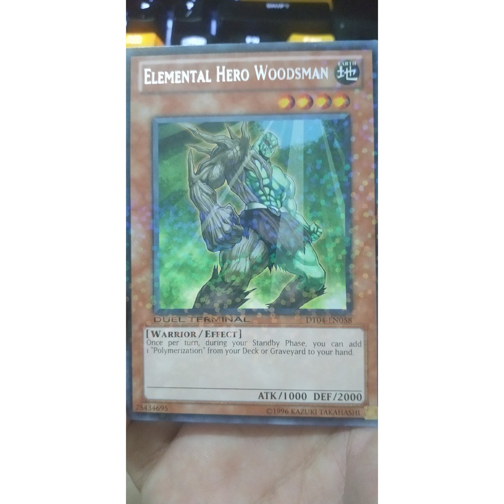 [Thẻ bài Yugioh TCG] Elemental Hero Woodsman - DT04-EN058 - Rare Parallel Rare