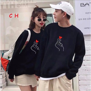 áo đôi Hodie thả tim