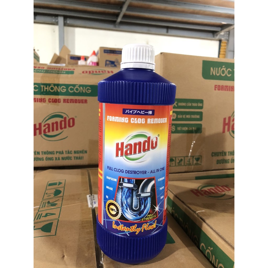 Nước thông tắc đường ống thoát nước Hando 1000ml xuất khẩu