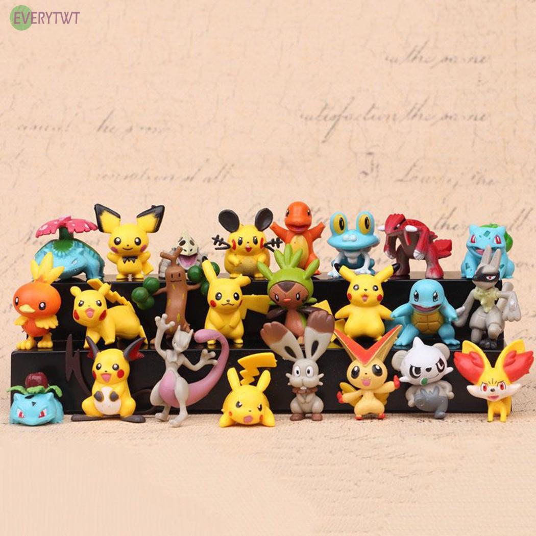 Bộ 24 Thẻ Bài Pokemon Kích Thước 2-3cm