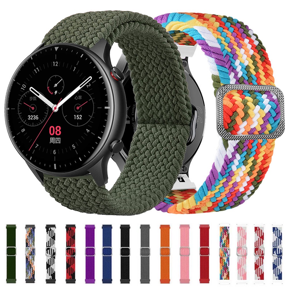 Dây Đeo Nylon 22mm Cho Đồng Hồ Thông Minh Huami Amazfit GTR 4 3 2 Pro 47mm Pace Stratos