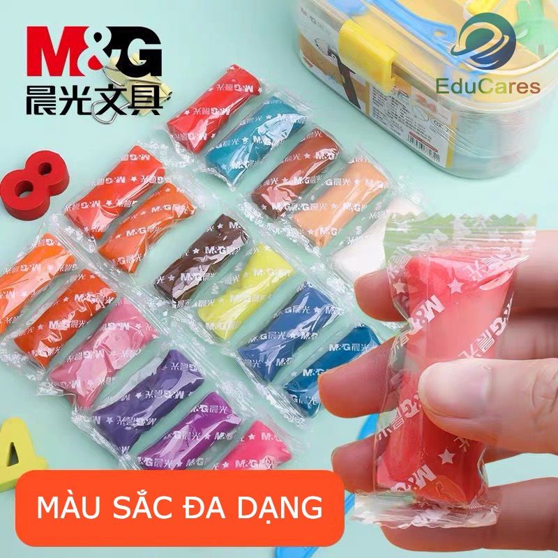 Đất nặn xô, đất nặn nhà 10 / 12 / 14 màu dễ thương - siêu nhẹ, dẻo