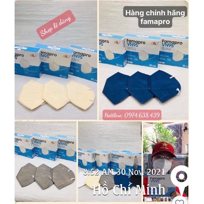 [ CAM KẾT]  Khẩu trang VN95 thương hiệu FAMAPRO, chính hãng công ty NAM ANH