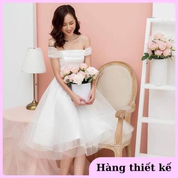 ( Hàng cao cấp ) ĐẦM DỰ TIỆC ĐẦM TRẮNG TRỄ VAI XÒE PHỐI LƯỚI MINER DRESS SANG TRỌNG DỄ THƯƠNG | BigBuy360 - bigbuy360.vn