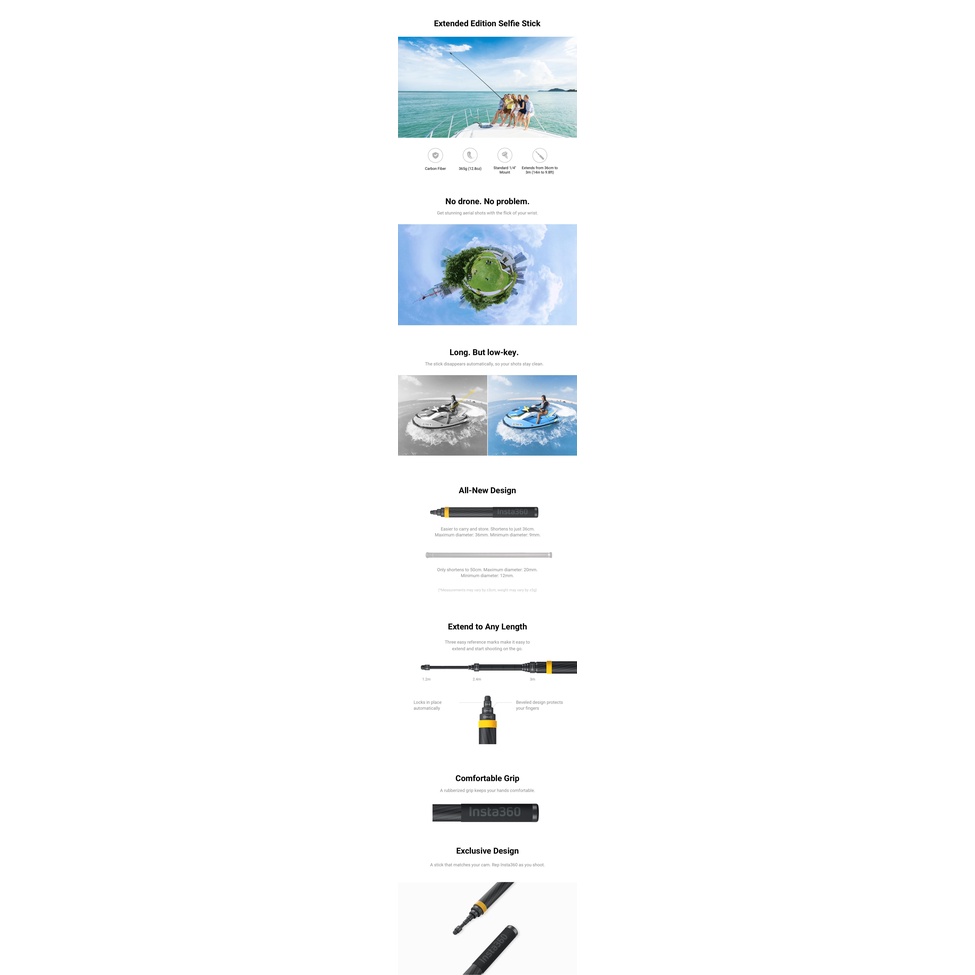 Gậy insta360 3M Extended Edition Selfie Stick